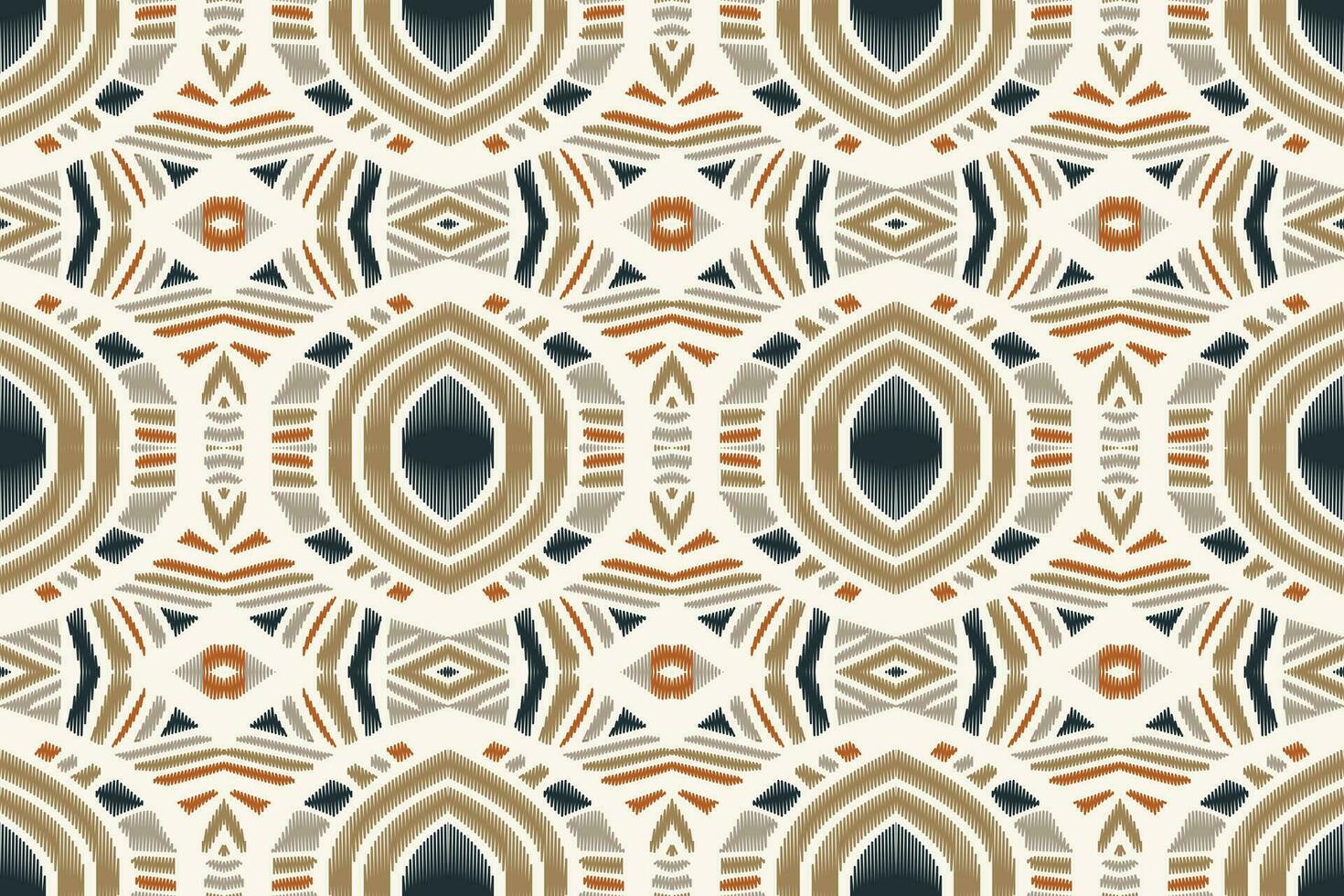 Ikat Damask Paisley Embroidery Background. Ikat Seamless Pattern Geometric Ethnic Oriental Pattern traditional.aztec Style Abstract Vector design for Texture,fabric,clothing,wrapping,sarong.