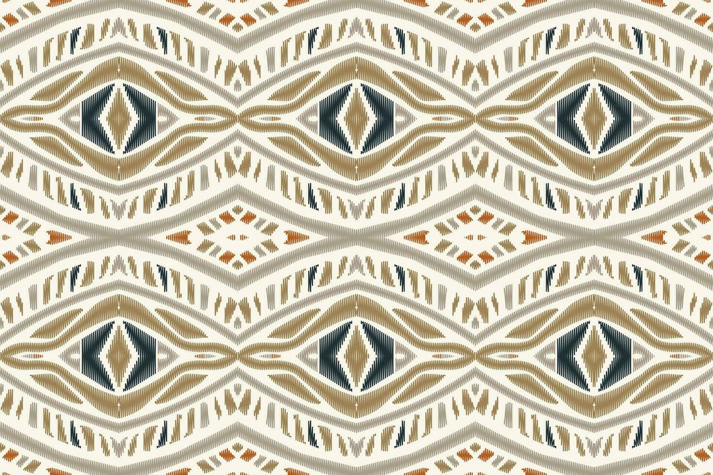 Ikat Damask Paisley Embroidery Background. Ikat Aztec Geometric Ethnic Oriental Pattern Traditional. Ikat Aztec Style Abstract Design for Print Texture,fabric,saree,sari,carpet. vector