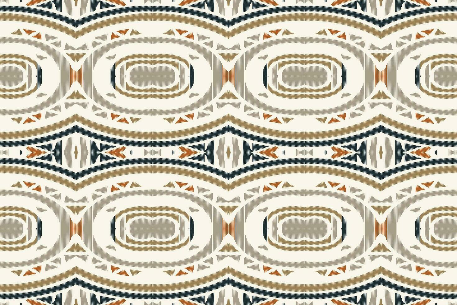 Ikat Floral Paisley Embroidery Background. Ikat Triangle Geometric Ethnic Oriental Pattern traditional.aztec Style Abstract Vector illustration.design for Texture,fabric,clothing,wrapping,sarong.