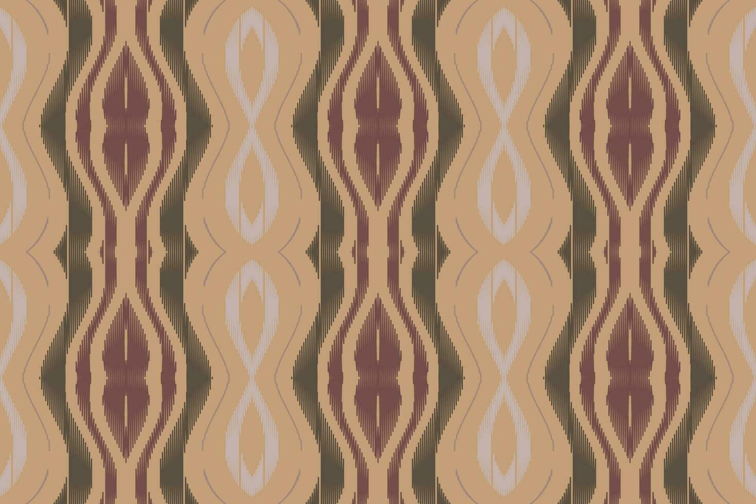 Ikat Damask Paisley Embroidery Background. Ikat Seamless Pattern Geometric Ethnic Oriental Pattern traditional.aztec Style Abstract Vector design for Texture,fabric,clothing,wrapping,sarong.