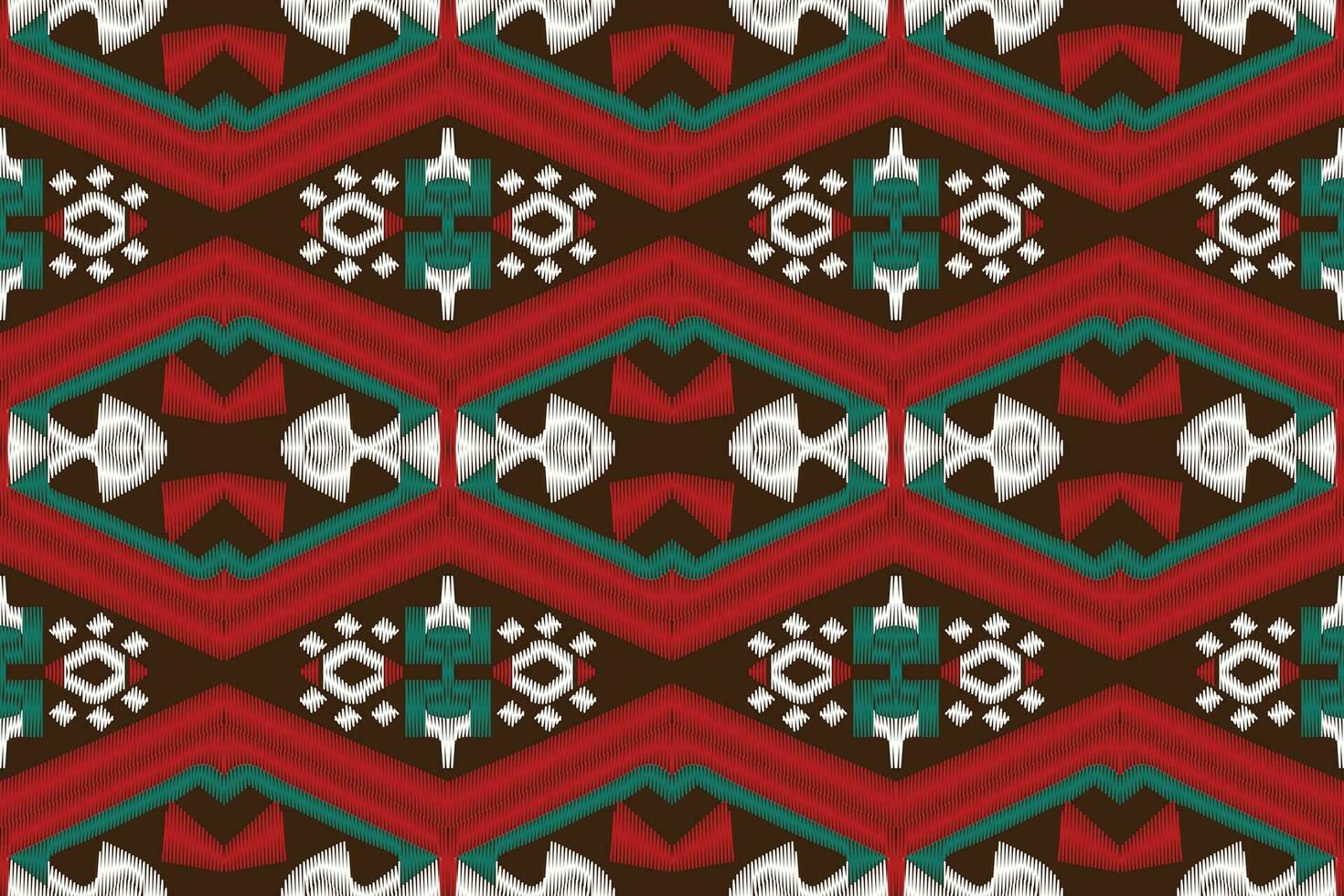 ikat damasco cachemir bordado antecedentes. ikat sin costura modelo geométrico étnico oriental modelo tradicional. ikat azteca estilo resumen diseño para impresión textura,tela,sari,sari,alfombra. vector