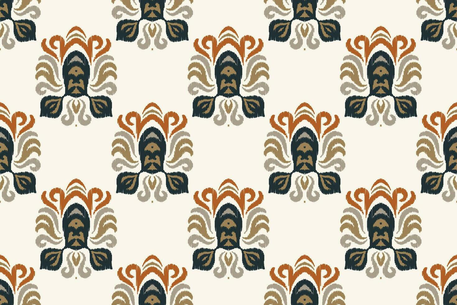 Ikat Damask Paisley Embroidery Background. Ikat Design Geometric Ethnic Oriental Pattern Traditional. Ikat Aztec Style Abstract Design for Print Texture,fabric,saree,sari,carpet. vector
