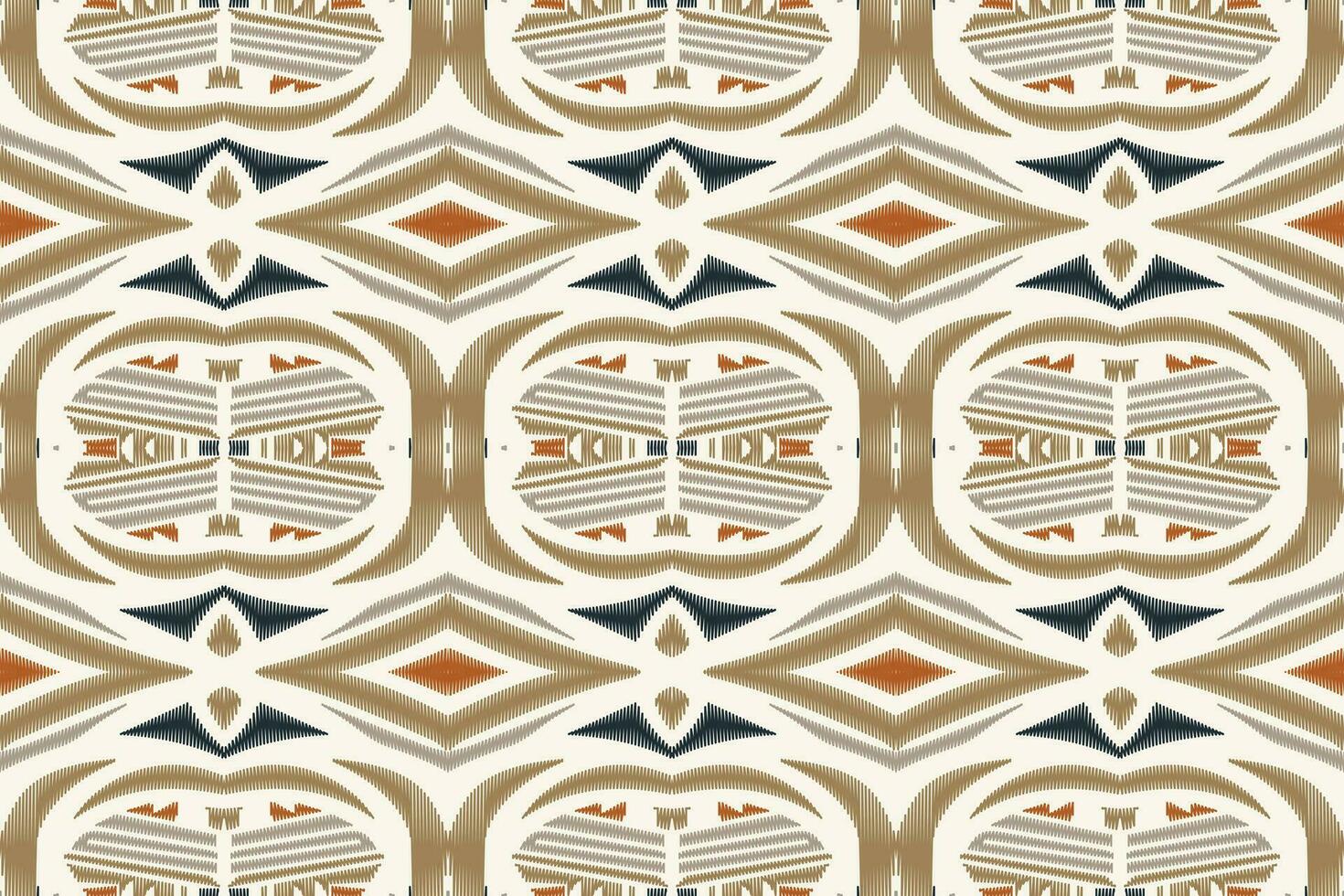 Ikat Floral Paisley Embroidery Background. Ikat Pattern Geometric Ethnic Oriental Pattern Traditional. Ikat Aztec Style Abstract Design for Print Texture,fabric,saree,sari,carpet. vector