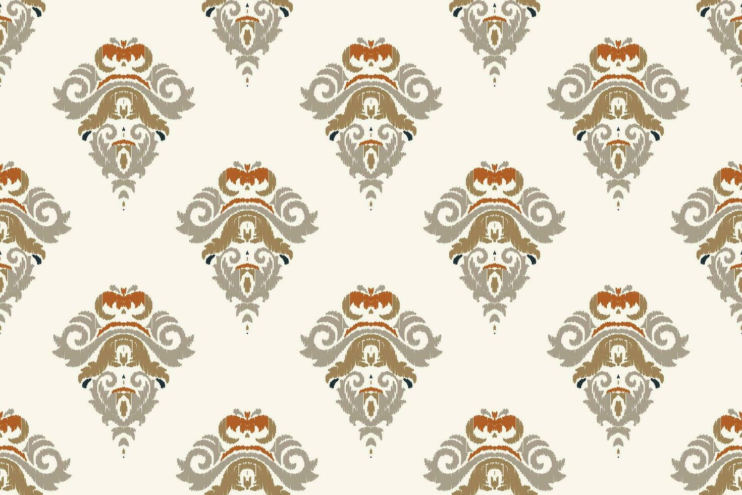 ikat floral cachemir bordado antecedentes. ikat raya geométrico étnico oriental modelo tradicional.azteca estilo resumen vector ilustración.diseño para textura,tela,ropa,envoltura,pareo.