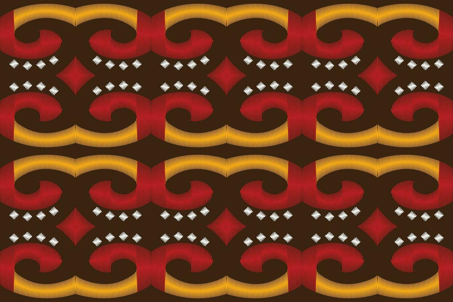 Ikat Floral Paisley Embroidery Background. Ikat Texture Geometric Ethnic Oriental Pattern traditional.aztec Style Abstract Vector illustration.design for Texture,fabric,clothing,wrapping,sarong.