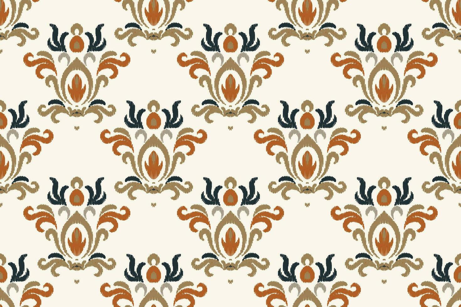 Motif Ikat Paisley Embroidery Background. Ikat Floral Geometric Ethnic Oriental Pattern Traditional. Ikat Aztec Style Abstract Design for Print Texture,fabric,saree,sari,carpet. vector