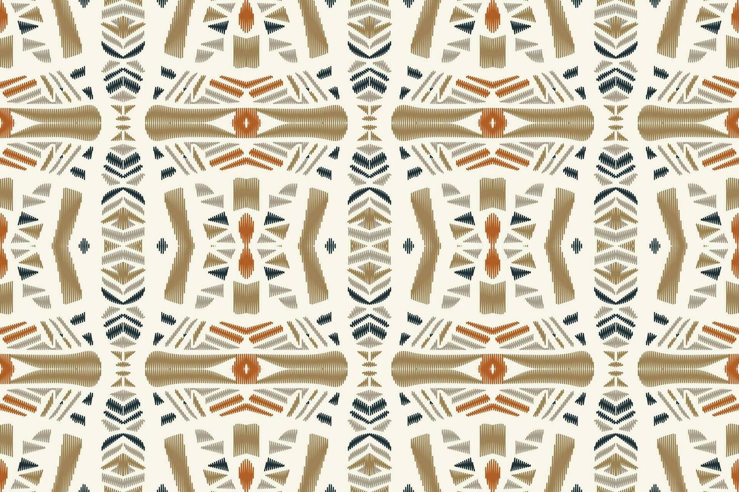 Ikat Damask Paisley Embroidery Background. Ikat Chevron Geometric Ethnic Oriental Pattern Traditional. Ikat Aztec Style Abstract Design for Print Texture,fabric,saree,sari,carpet. vector