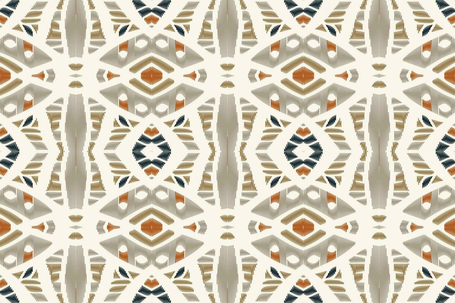 Ikat Floral Paisley Embroidery Background. Ikat Stripes Geometric Ethnic Oriental Pattern Traditional. Ikat Aztec Style Abstract Design for Print Texture,fabric,saree,sari,carpet. vector