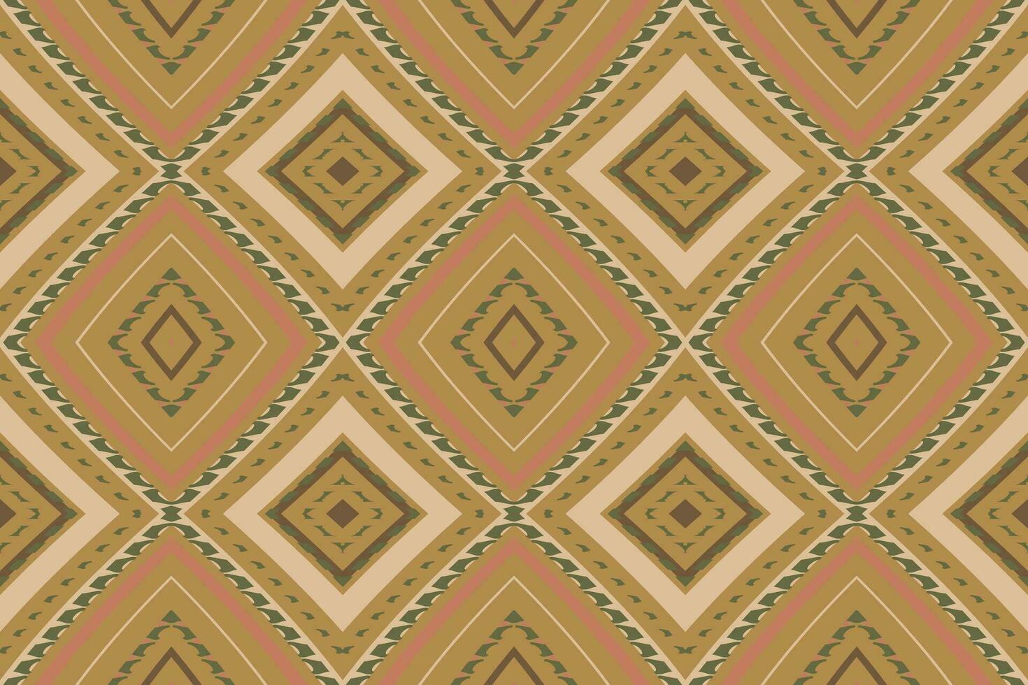 Ikat Floral Paisley Embroidery Background. Ikat Frame Geometric Ethnic Oriental Pattern Traditional. Ikat Aztec Style Abstract Design for Print Texture,fabric,saree,sari,carpet. vector