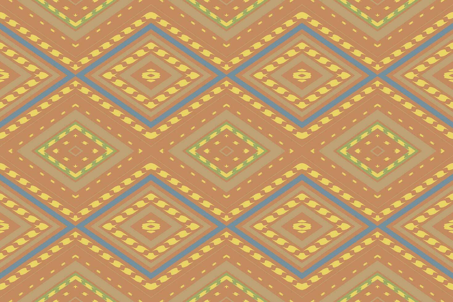 Ikat Damask Paisley Embroidery Background. Ikat Background Geometric Ethnic Oriental Pattern Traditional. Ikat Aztec Style Abstract Design for Print Texture,fabric,saree,sari,carpet. vector
