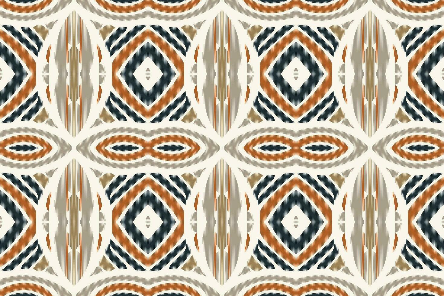 Ikat Floral Paisley Embroidery Background. Ikat Damask Geometric Ethnic Oriental Pattern traditional.aztec Style Abstract Vector illustration.design for Texture,fabric,clothing,wrapping,sarong.