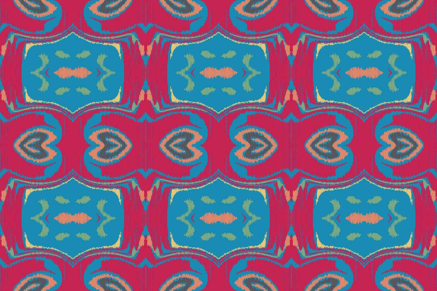 Ikat Damask Paisley Embroidery Background. Ikat Chevron Geometric Ethnic Oriental Pattern traditional.aztec Style Abstract Vector illustration.design for Texture,fabric,clothing,wrapping,sarong.