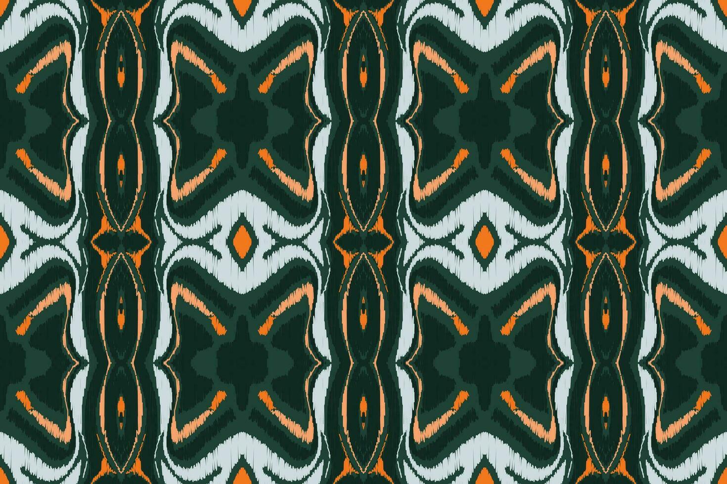 Ikat Floral Paisley Embroidery Background. Ikat Stripe Geometric Ethnic Oriental Pattern Traditional. Ikat Aztec Style Abstract Design for Print Texture,fabric,saree,sari,carpet. vector