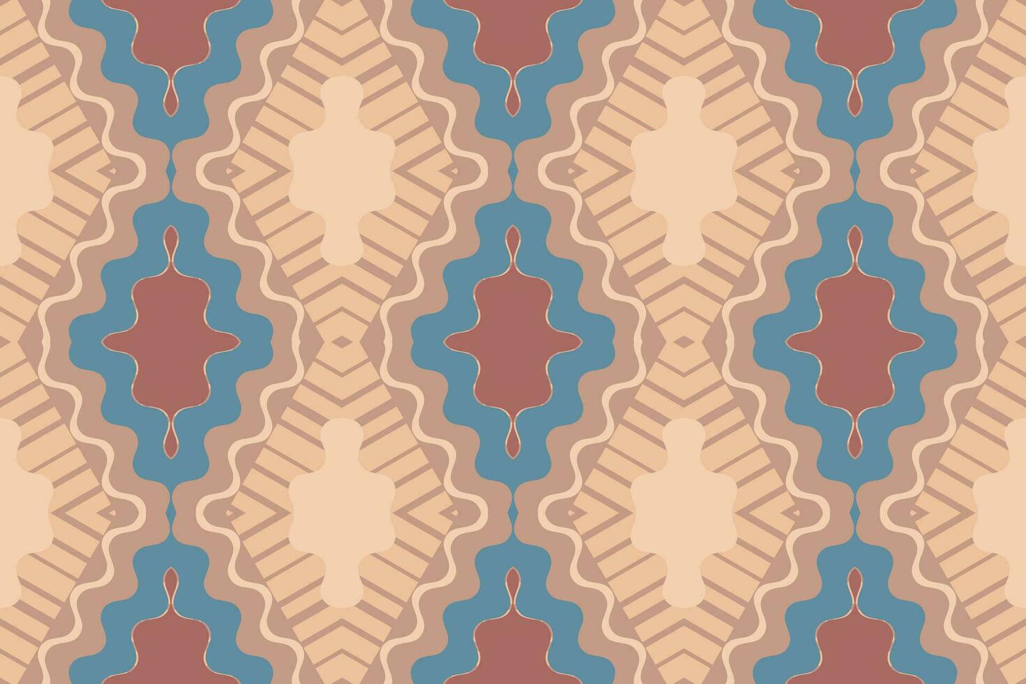 Ikat Damask Paisley Embroidery Background. Ikat Pattern Geometric Ethnic Oriental Pattern Traditional. Ikat Aztec Style Abstract Design for Print Texture,fabric,saree,sari,carpet. vector
