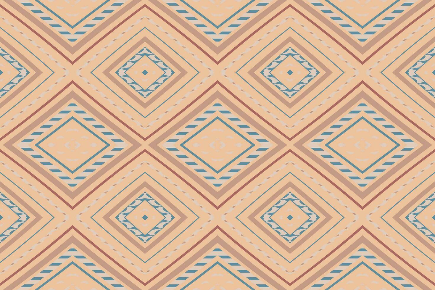 Ikat Damask Paisley Embroidery Background. Ikat Frame Geometric Ethnic Oriental Pattern Traditional. Ikat Aztec Style Abstract Design for Print Texture,fabric,saree,sari,carpet. vector