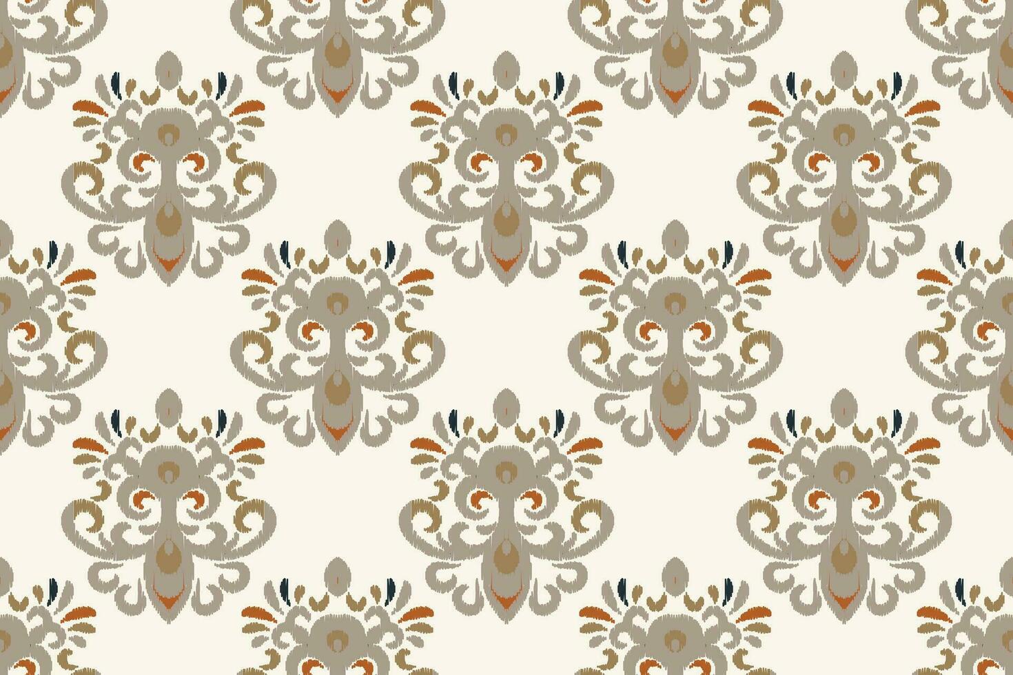 Ikat Damask Paisley Embroidery Background. Ikat Pattern Geometric Ethnic Oriental Pattern Traditional. Ikat Aztec Style Abstract Design for Print Texture,fabric,saree,sari,carpet. vector