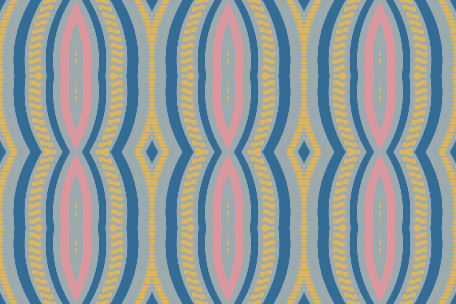 Ikat Floral Paisley Embroidery Background. Ikat Chevron Geometric Ethnic Oriental Pattern Traditional. Ikat Aztec Style Abstract Design for Print Texture,fabric,saree,sari,carpet. vector