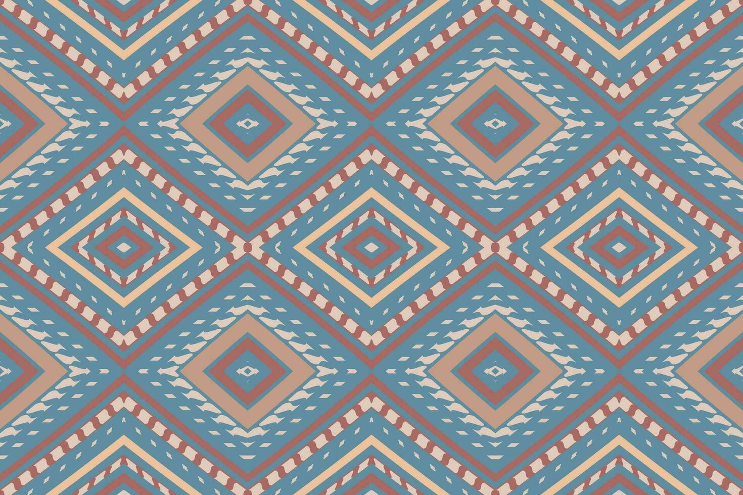 Ikat Damask Paisley Embroidery Background. Ikat Flowers Geometric Ethnic Oriental Pattern Traditional. Ikat Aztec Style Abstract Design for Print Texture,fabric,saree,sari,carpet. vector