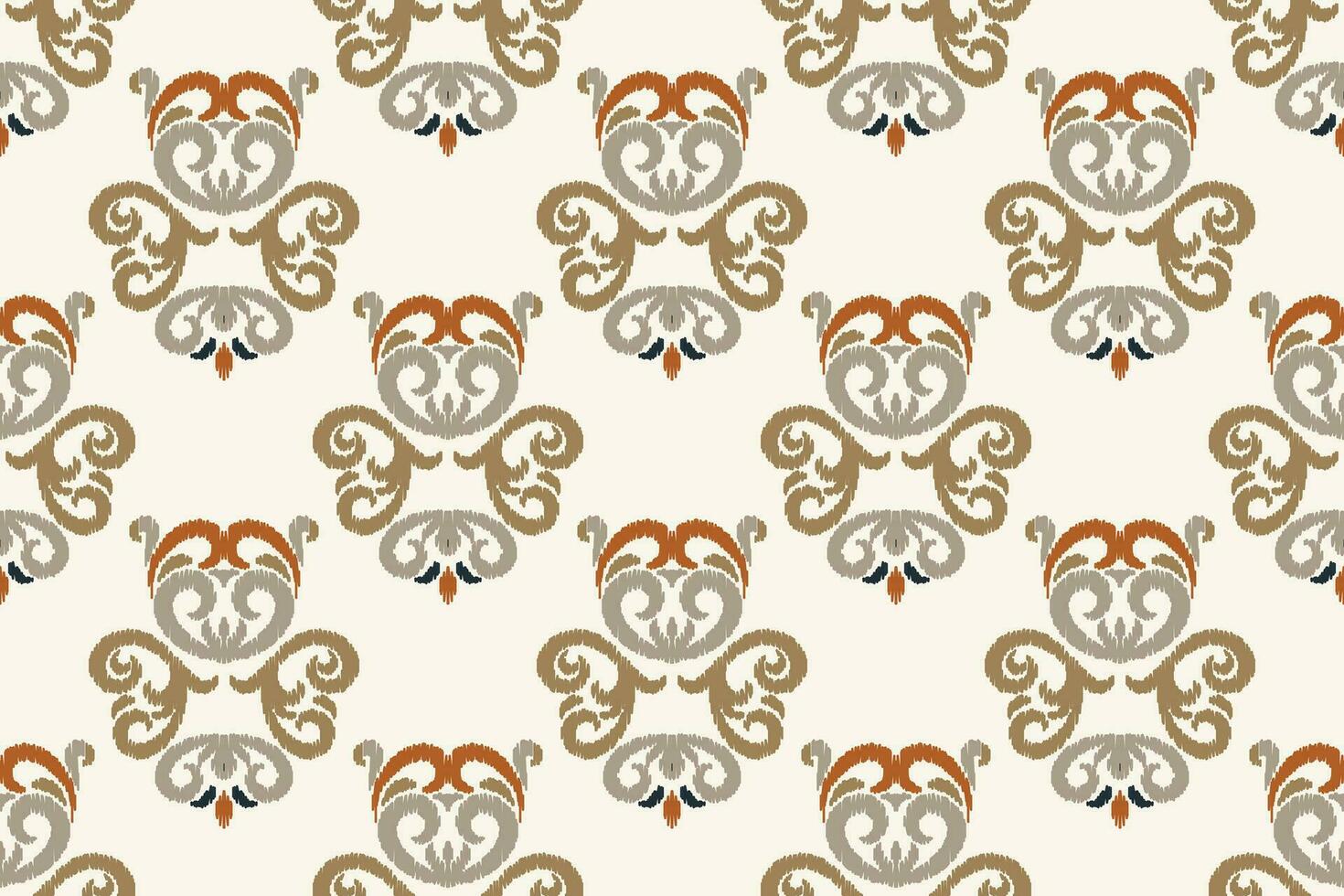 Ikat Floral Paisley Embroidery Background. Ikat Stripes Geometric Ethnic Oriental Pattern Traditional. Ikat Aztec Style Abstract Design for Print Texture,fabric,saree,sari,carpet. vector