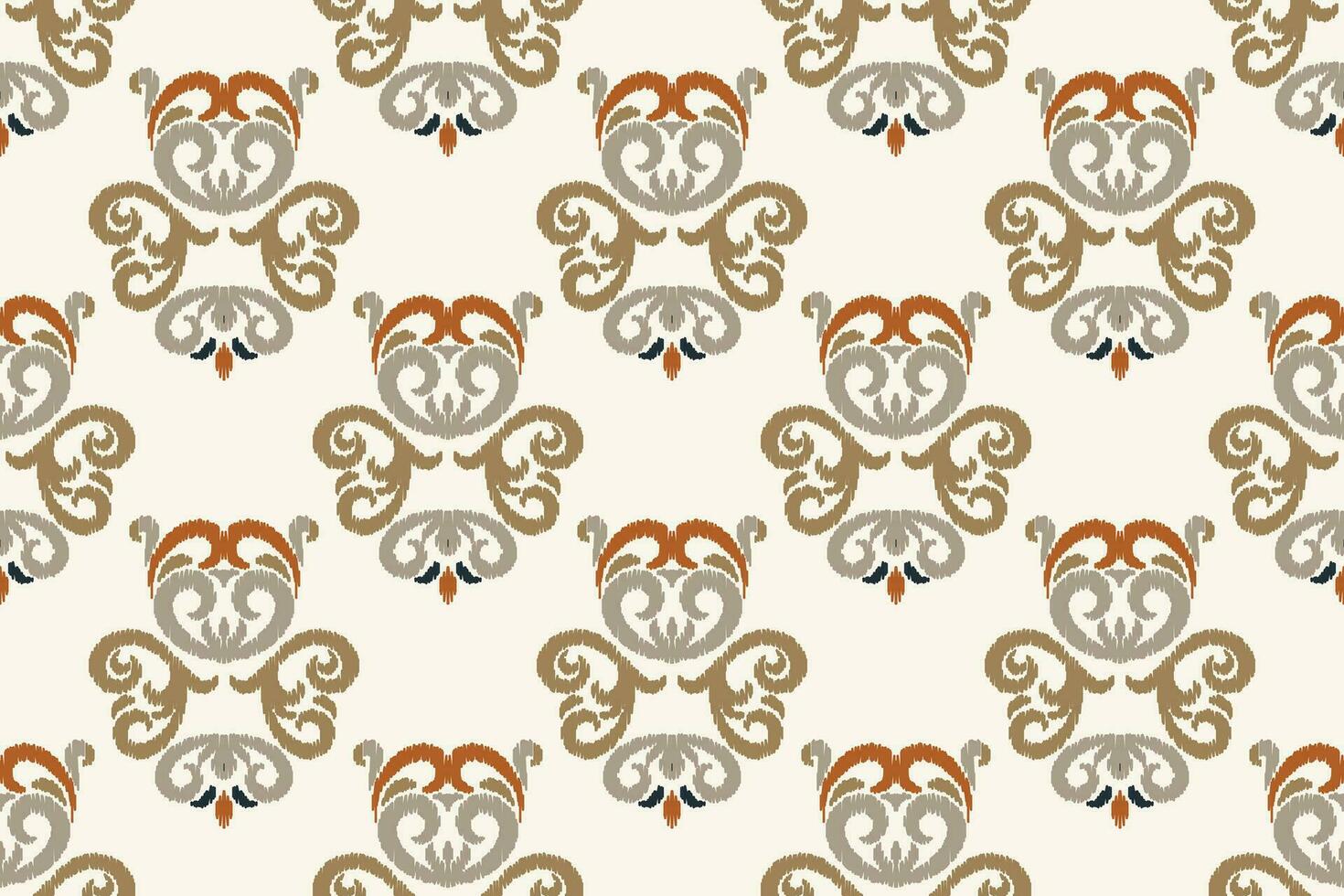 Ikat Floral Paisley Embroidery Background. Ikat Stripes Geometric Ethnic Oriental Pattern Traditional. Ikat Aztec Style Abstract Design for Print Texture,fabric,saree,sari,carpet. vector