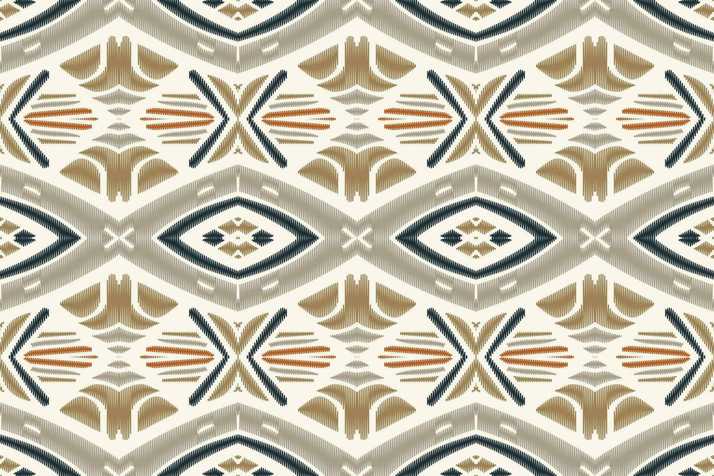 Ikat Floral Paisley Embroidery Background. Ikat Background Geometric Ethnic Oriental Pattern Traditional. Ikat Aztec Style Abstract Design for Print Texture,fabric,saree,sari,carpet. vector