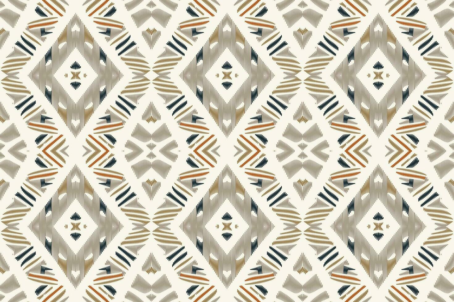 Ikat Damask Paisley Embroidery Background. Ikat Fabric Geometric Ethnic Oriental Pattern Traditional. Ikat Aztec Style Abstract Design for Print Texture,fabric,saree,sari,carpet. vector