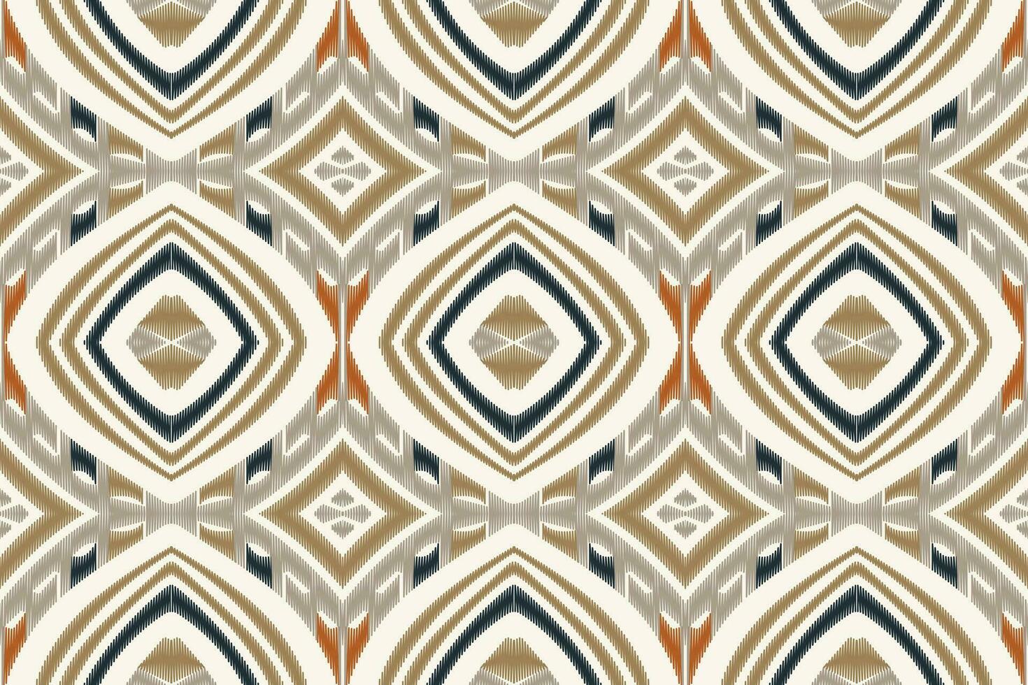 Ikat Floral Paisley Embroidery Background. Ikat Flower Geometric Ethnic Oriental Pattern Traditional. Ikat Aztec Style Abstract Design for Print Texture,fabric,saree,sari,carpet. vector