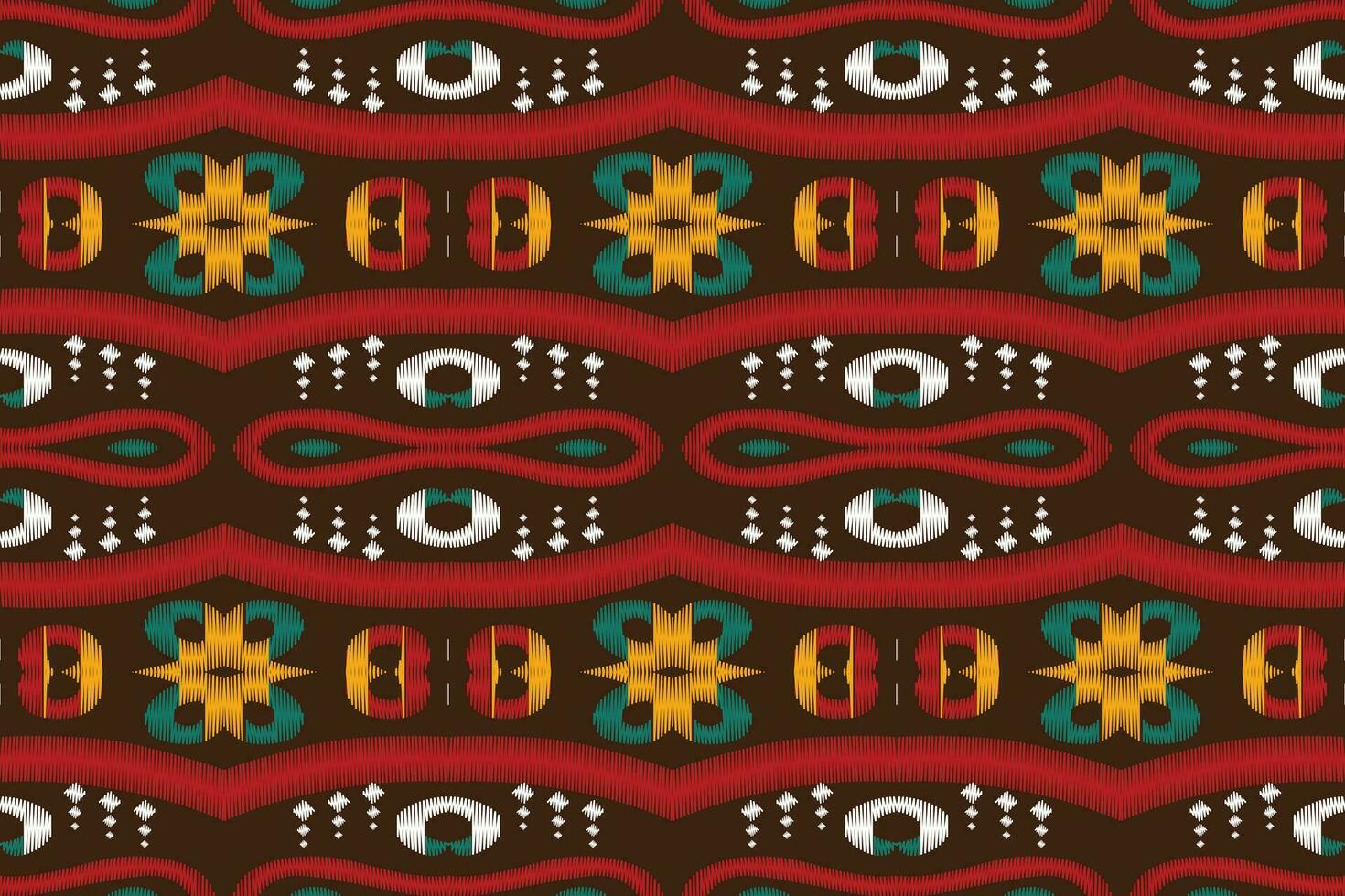 ikat damasco cachemir bordado antecedentes. ikat huellas dactilares geométrico étnico oriental modelo tradicional.azteca estilo resumen vector ilustración.diseño para textura,tela,ropa,envoltura,pareo.