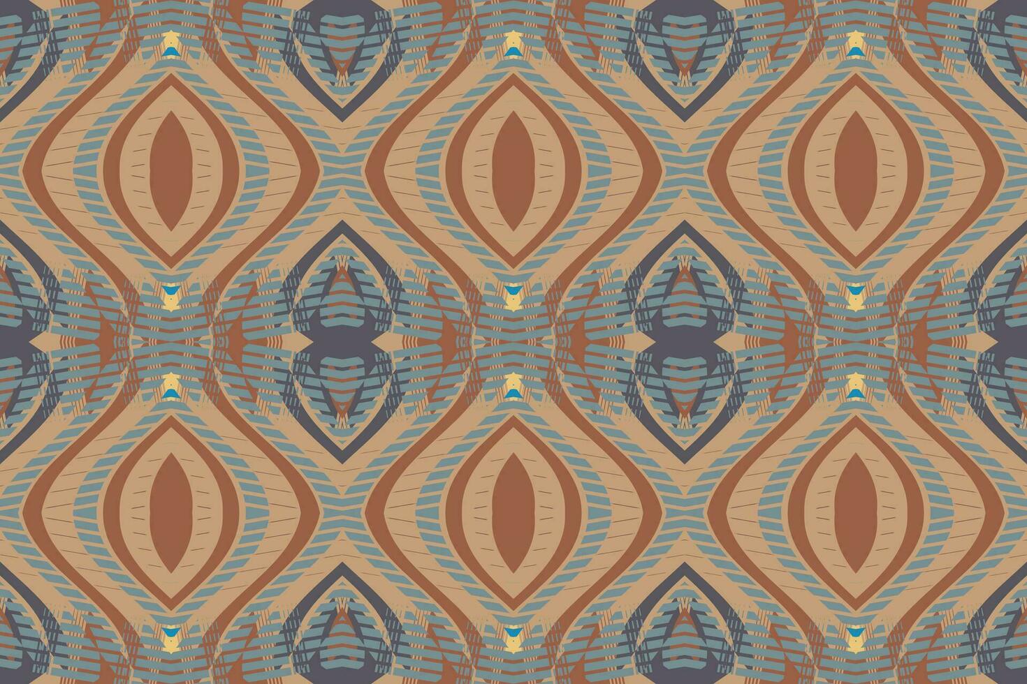 Ikat Floral Paisley Embroidery Background. Ikat Aztec Geometric Ethnic Oriental Pattern Traditional. Ikat Aztec Style Abstract Design for Print Texture,fabric,saree,sari,carpet. vector