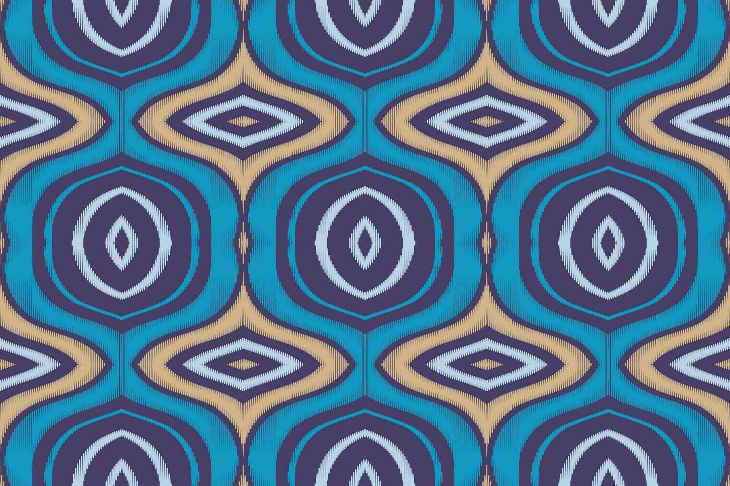 Ikat Damask Paisley Embroidery Background. Ikat Frame Geometric Ethnic Oriental Pattern Traditional. Ikat Aztec Style Abstract Design for Print Texture,fabric,saree,sari,carpet. vector