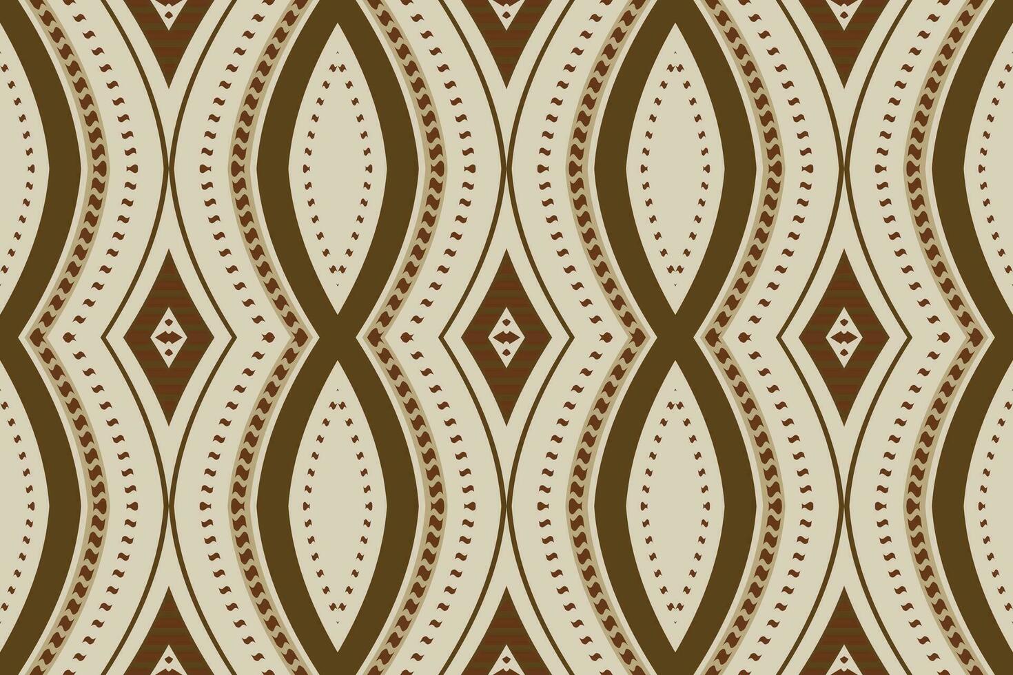 Ikat Damask Paisley Embroidery Background. Ikat Seamless Pattern Geometric Ethnic Oriental Pattern traditional.aztec Style Abstract Vector design for Texture,fabric,clothing,wrapping,sarong.
