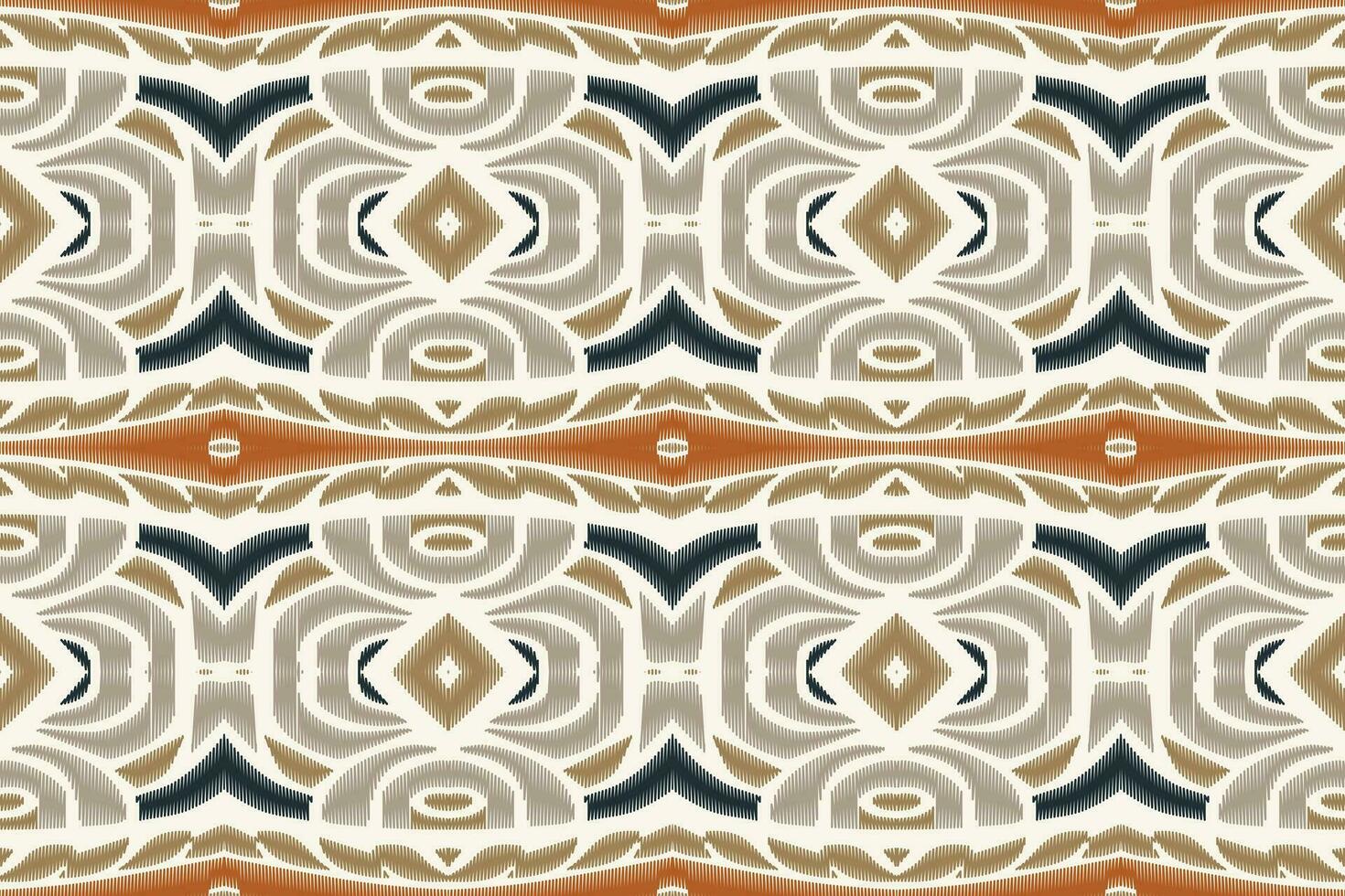 Ikat Damask Paisley Embroidery Background. Ikat Seamless Geometric Ethnic Oriental Pattern traditional.aztec Style Abstract Vector illustration.design Texture,fabric,clothing,wrapping,sarong.