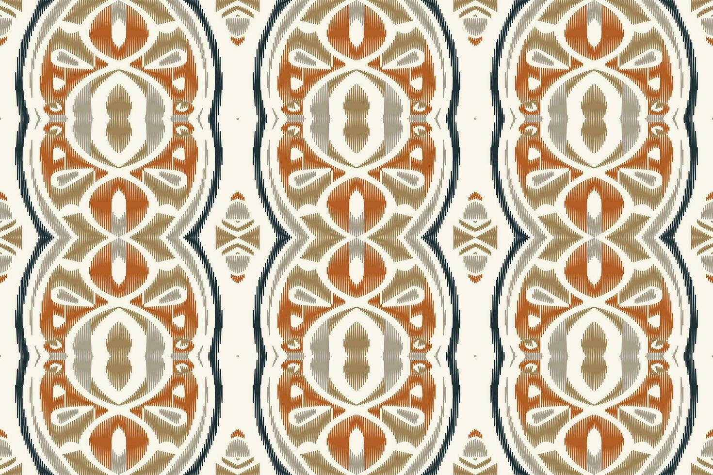 Ikat Floral Paisley Embroidery Background. Ikat Chevron Geometric Ethnic Oriental Pattern Traditional. Ikat Aztec Style Abstract Design for Print Texture,fabric,saree,sari,carpet. vector
