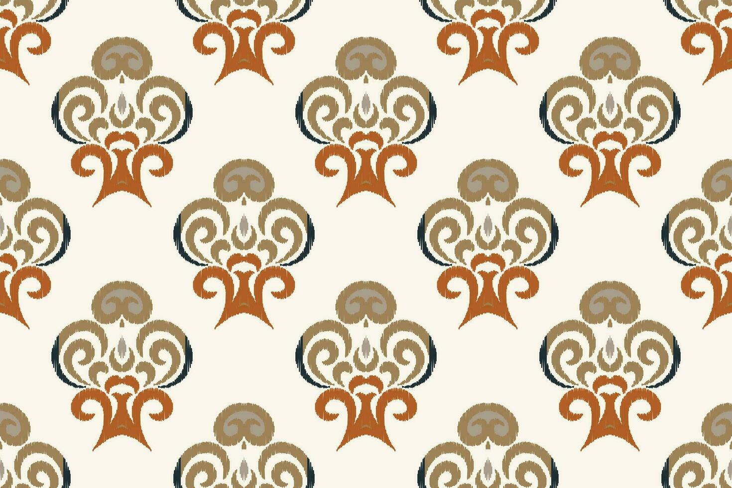 Ikat Floral Paisley Embroidery Background. Ikat Patterns Geometric Ethnic Oriental Pattern Traditional. Ikat Aztec Style Abstract Design for Print Texture,fabric,saree,sari,carpet. vector