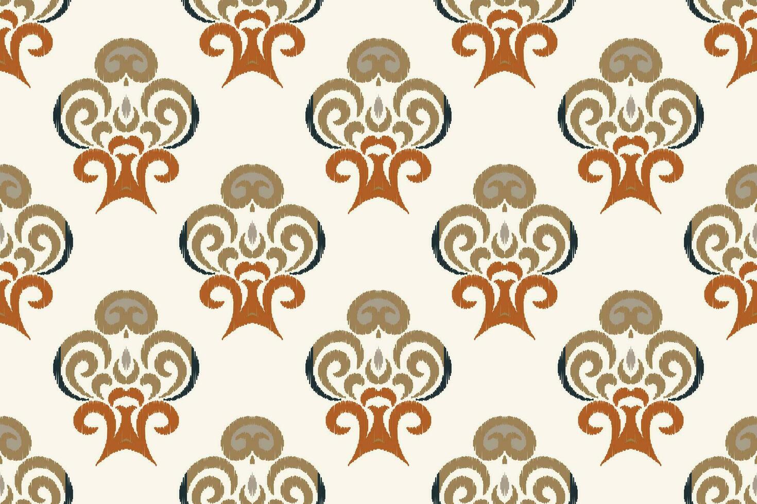 Ikat Floral Paisley Embroidery Background. Ikat Patterns Geometric Ethnic Oriental Pattern Traditional. Ikat Aztec Style Abstract Design for Print Texture,fabric,saree,sari,carpet. vector