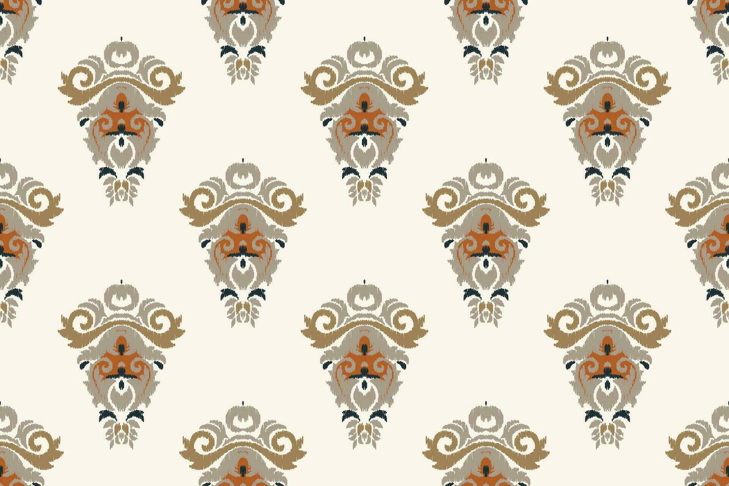 Motif Ikat Paisley Embroidery Background. Ikat Diamond Geometric Ethnic Oriental Pattern Traditional. Ikat Aztec Style Abstract Design for Print Texture,fabric,saree,sari,carpet. vector