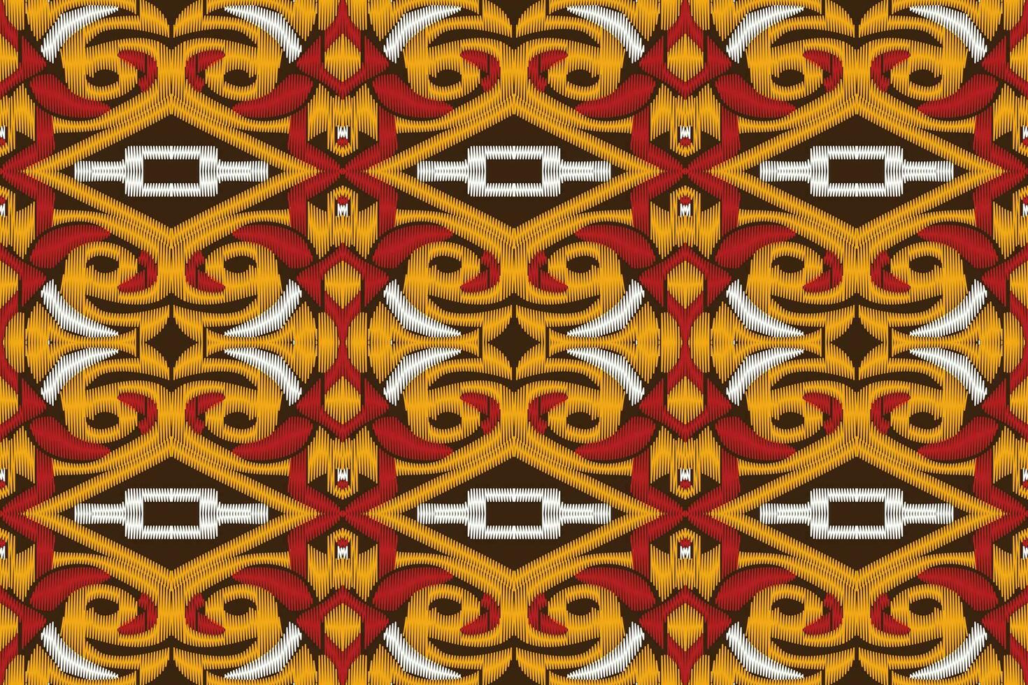 ikat damasco cachemir bordado antecedentes. ikat flor geométrico étnico oriental modelo tradicional. ikat azteca estilo resumen diseño para impresión textura,tela,sari,sari,alfombra. vector