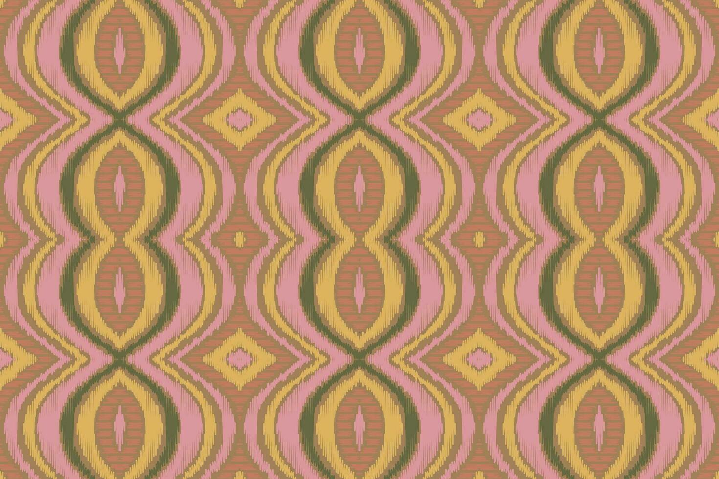 Ikat Floral Paisley Embroidery Background. Ikat Background Geometric Ethnic Oriental Pattern Traditional. Ikat Aztec Style Abstract Design for Print Texture,fabric,saree,sari,carpet. vector