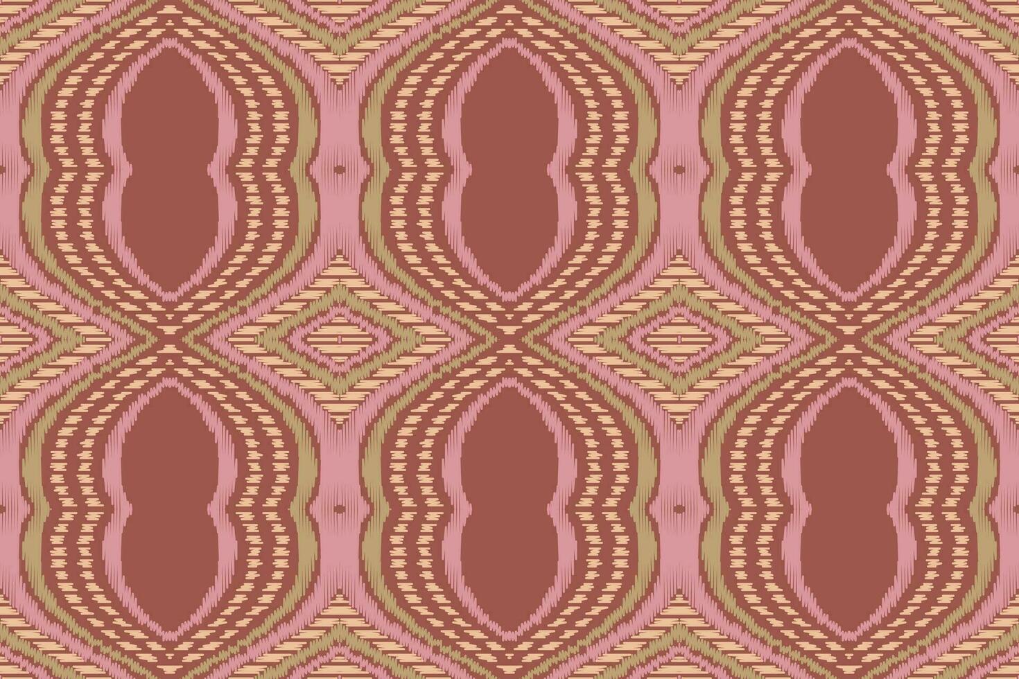 Ikat Damask Paisley Embroidery Background. Ikat Texture Geometric Ethnic Oriental Pattern Traditional. Ikat Aztec Style Abstract Design for Print Texture,fabric,saree,sari,carpet. vector