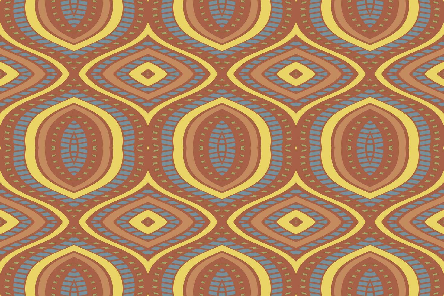 Ikat Damask Paisley Embroidery Background. Ikat Frame Geometric Ethnic Oriental Pattern Traditional. Ikat Aztec Style Abstract Design for Print Texture,fabric,saree,sari,carpet. vector