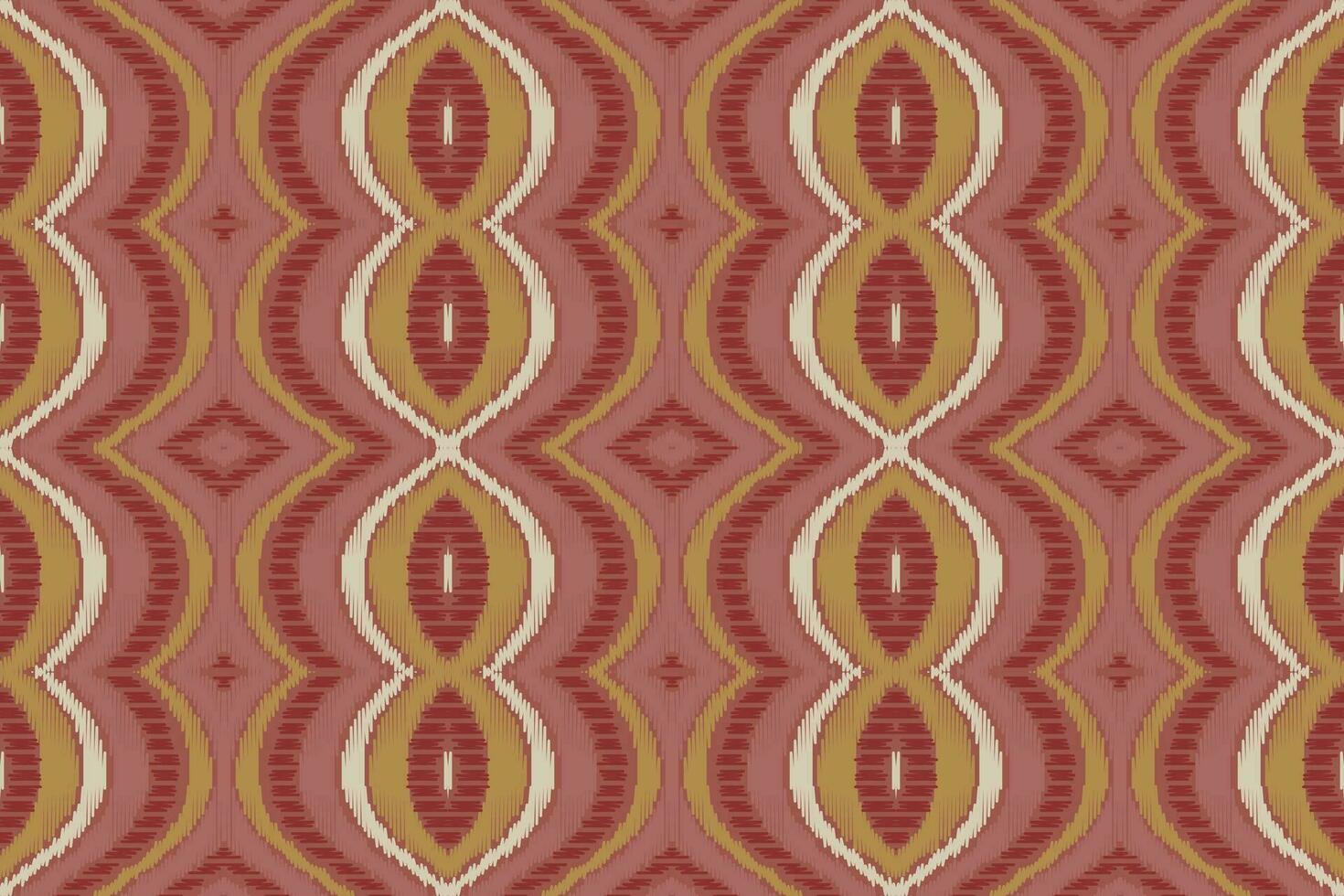 Ikat Damask Paisley Embroidery Background. Ikat Print Geometric Ethnic Oriental Pattern traditional.aztec Style Abstract Vector illustration.design for Texture,fabric,clothing,wrapping,sarong.