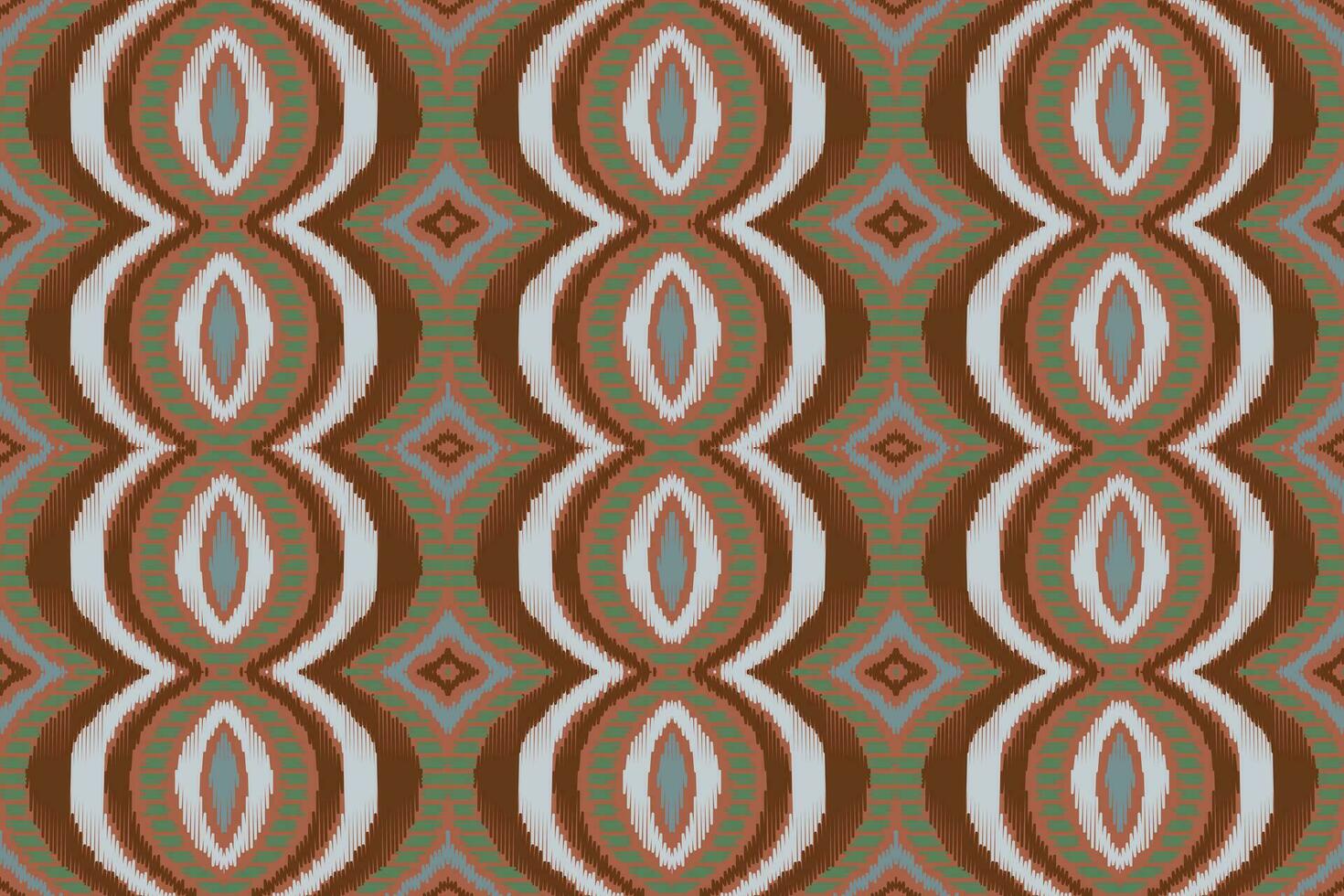 Ikat Floral Paisley Embroidery Background. Ikat Frame Geometric Ethnic Oriental Pattern Traditional. Ikat Aztec Style Abstract Design for Print Texture,fabric,saree,sari,carpet. vector