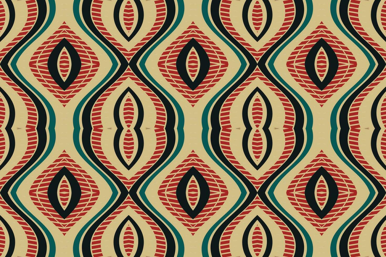 Ikat Floral Paisley Embroidery Background. Ikat Stripes Geometric Ethnic Oriental Pattern Traditional. Ikat Aztec Style Abstract Design for Print Texture,fabric,saree,sari,carpet. vector