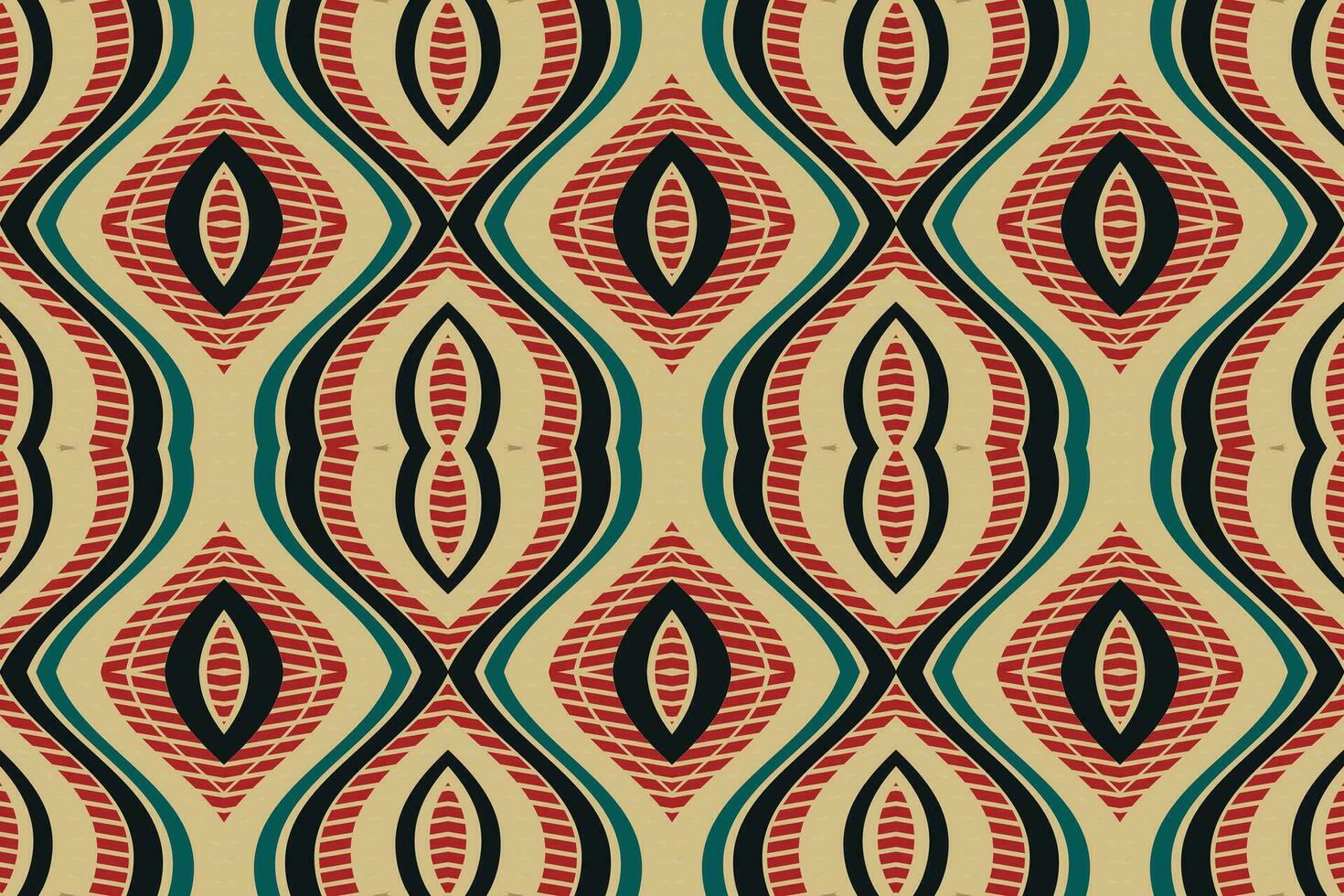 Ikat Floral Paisley Embroidery Background. Ikat Stripes Geometric Ethnic Oriental Pattern Traditional. Ikat Aztec Style Abstract Design for Print Texture,fabric,saree,sari,carpet. vector