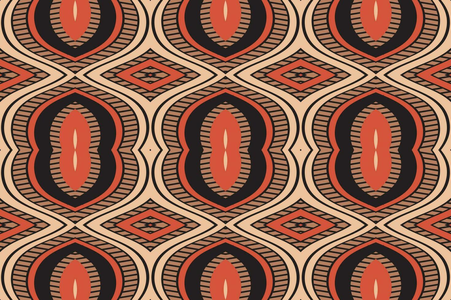 Ikat Damask Paisley Embroidery Background. Ikat Chevron Geometric Ethnic Oriental Pattern traditional.aztec Style Abstract Vector illustration.design for Texture,fabric,clothing,wrapping,sarong.