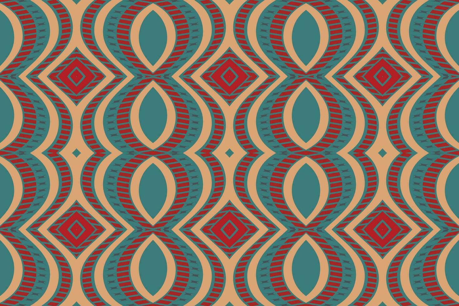 Ikat Damask Paisley Embroidery Background. Ikat Seamless Pattern Geometric Ethnic Oriental Pattern traditional.aztec Style Abstract Vector design for Texture,fabric,clothing,wrapping,sarong.