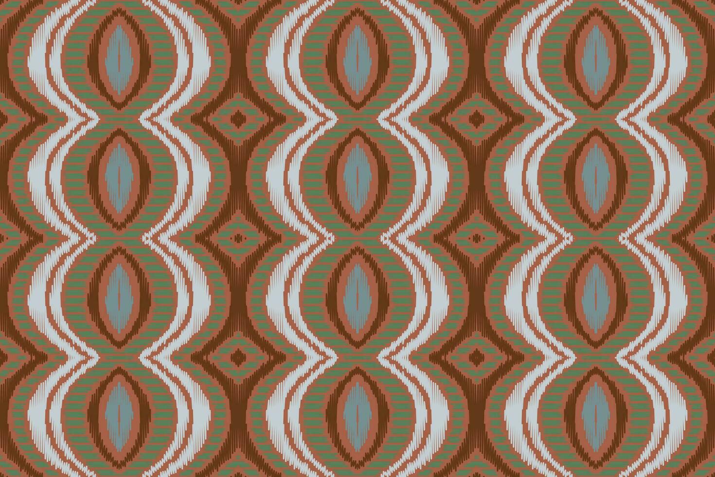 Ikat Floral Paisley Embroidery Background. Ikat Frame Geometric Ethnic Oriental Pattern traditional.aztec Style Abstract Vector illustration.design for Texture,fabric,clothing,wrapping,sarong.