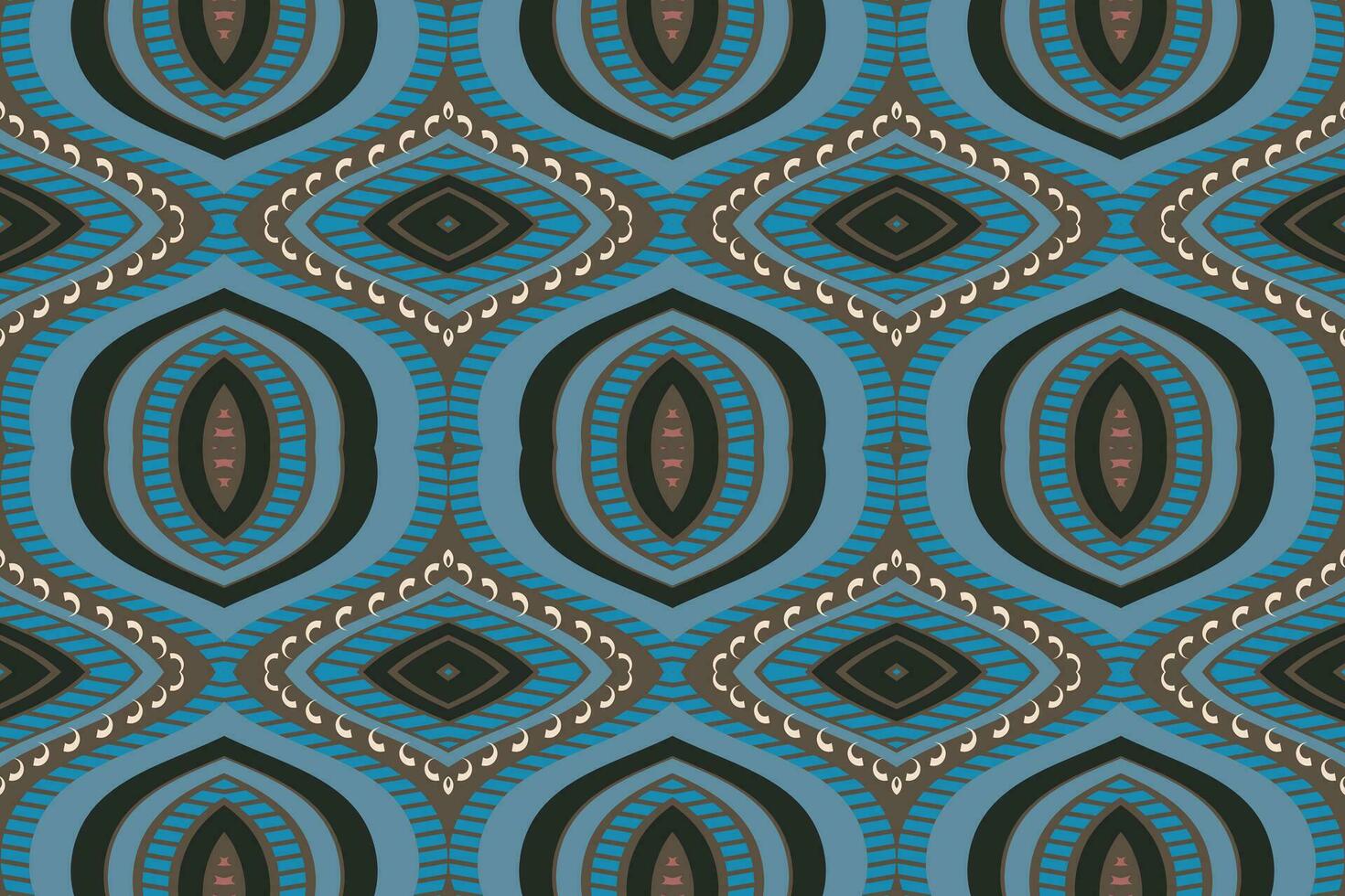 Ikat Damask Paisley Embroidery Background. Ikat Pattern Geometric Ethnic Oriental Pattern Traditional. Ikat Aztec Style Abstract Design for Print Texture,fabric,saree,sari,carpet. vector