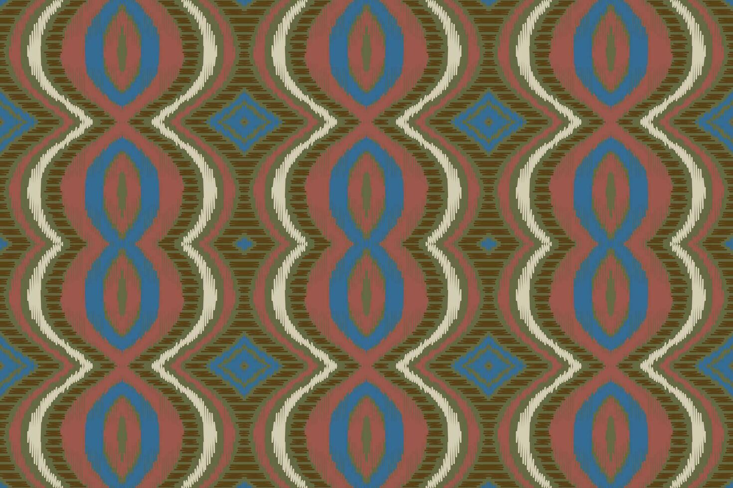 Ikat Floral Paisley Embroidery Background. Ikat Aztec Geometric Ethnic Oriental Pattern Traditional. Ikat Aztec Style Abstract Design for Print Texture,fabric,saree,sari,carpet. vector