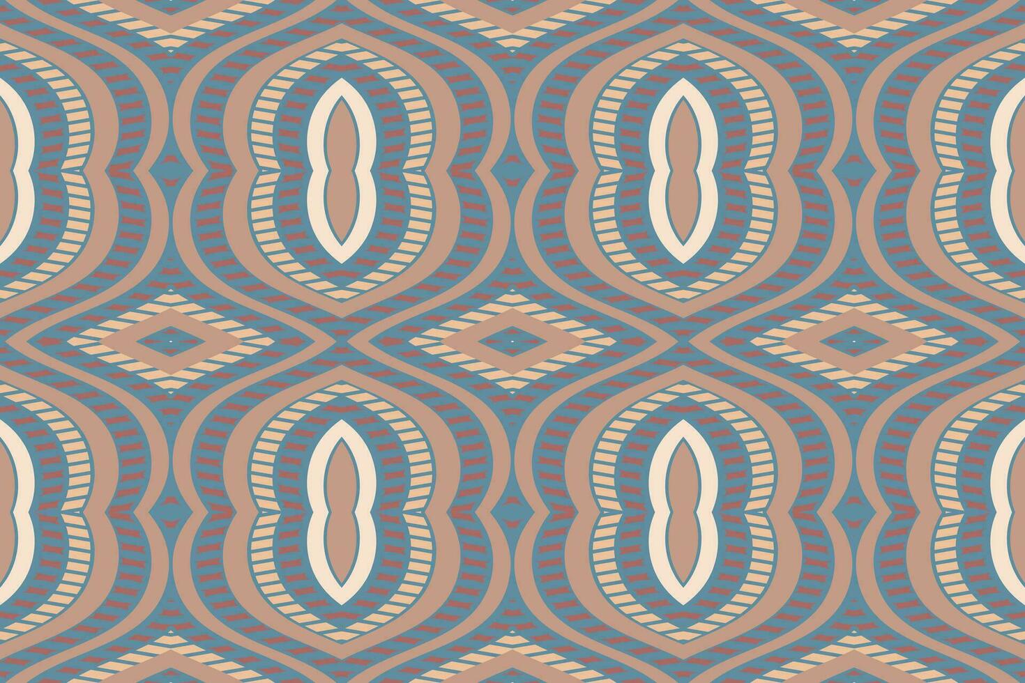 Ikat Damask Paisley Embroidery Background. Ikat Print Geometric Ethnic Oriental Pattern traditional.aztec Style Abstract Vector illustration.design for Texture,fabric,clothing,wrapping,sarong.